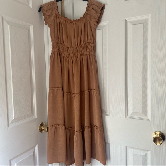 Forever 21 Dresses & Skirts - F21 Rust Off Shoulder Middie Dress